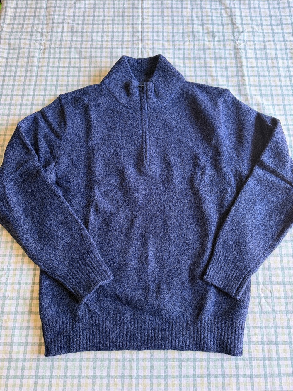 Uniqlo Men's Zip-Neck Sweater - Dark Blue